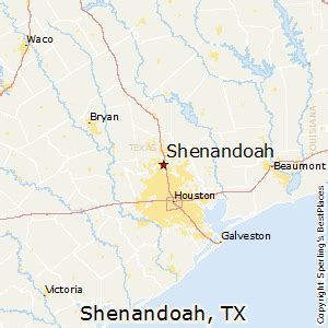 shenandoah tx map.